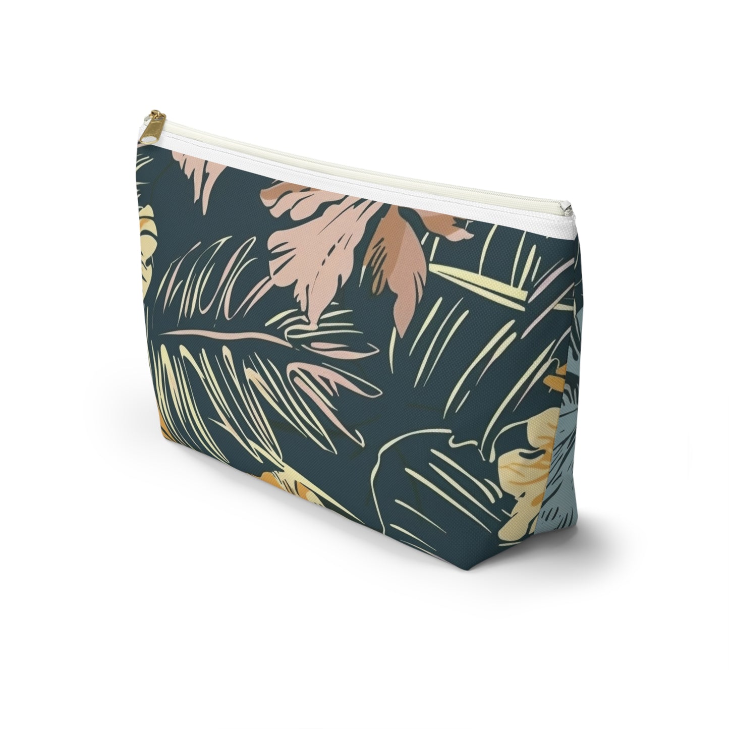 Tropical Floral Accessory Pouch, Makeup Bag, Travel Organizer, Gift for Her, Floral Print, Summer Vibes, Zip Pouch
