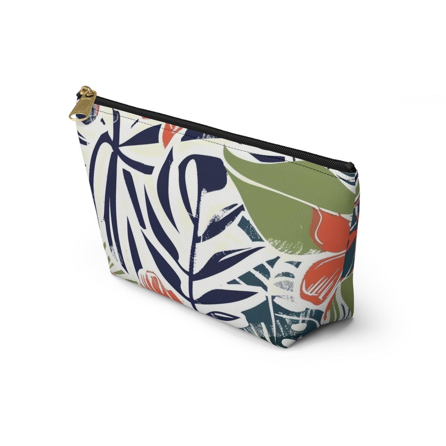 Tropical Floral Accessory Pouch, Makeup Bag, Travel Organizer, Gift for Her, Summer Essentials, Eco-Friendly Fashion