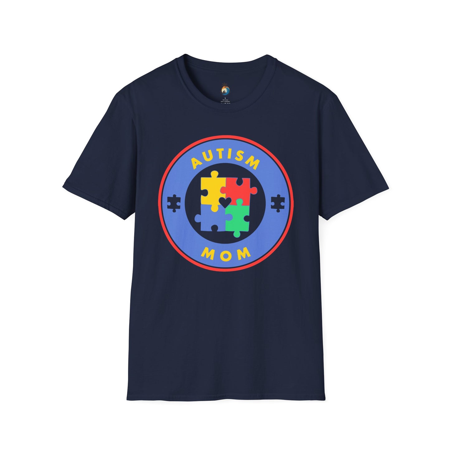 Autism Mom Puzzle T-Shirt, Support Autism Awareness Tee, Gift for Moms, Everyday Casual Wear, Special Occasion Apparel