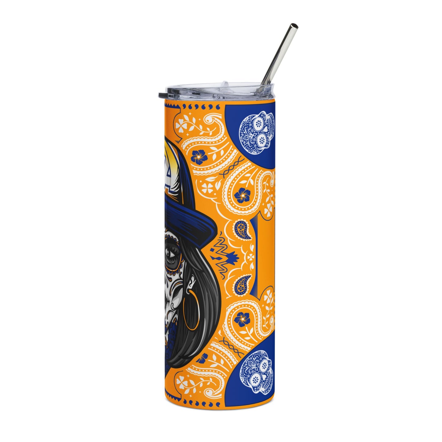 Rams Sugar Skull 20 oz Tumbler – Sublimated, Double-Walled