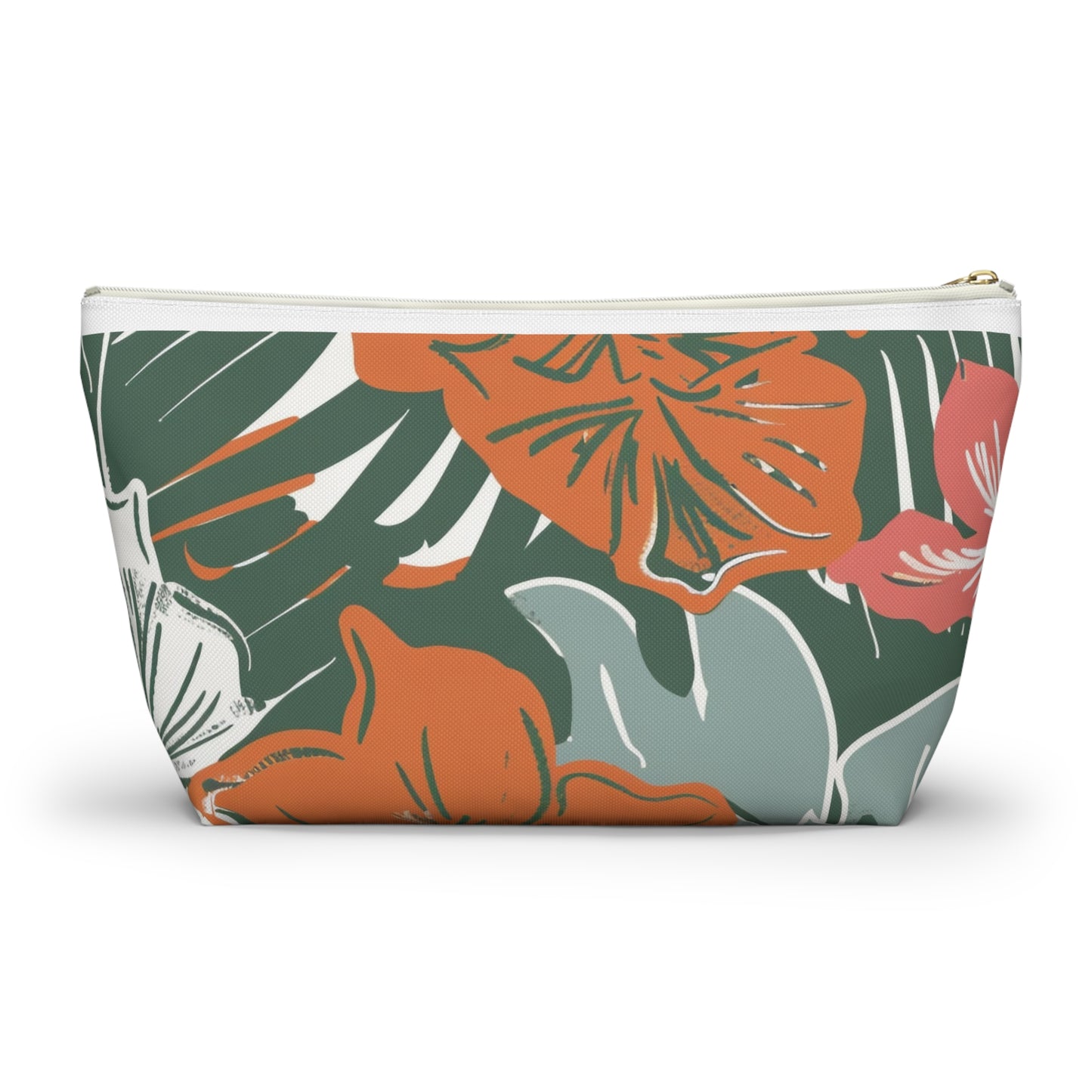 Floral Accessory Pouch, Travel Organizer, Makeup Bag, Gift for Her, Tropical Vibe, Cosmetic Pouch, Essentials Holder