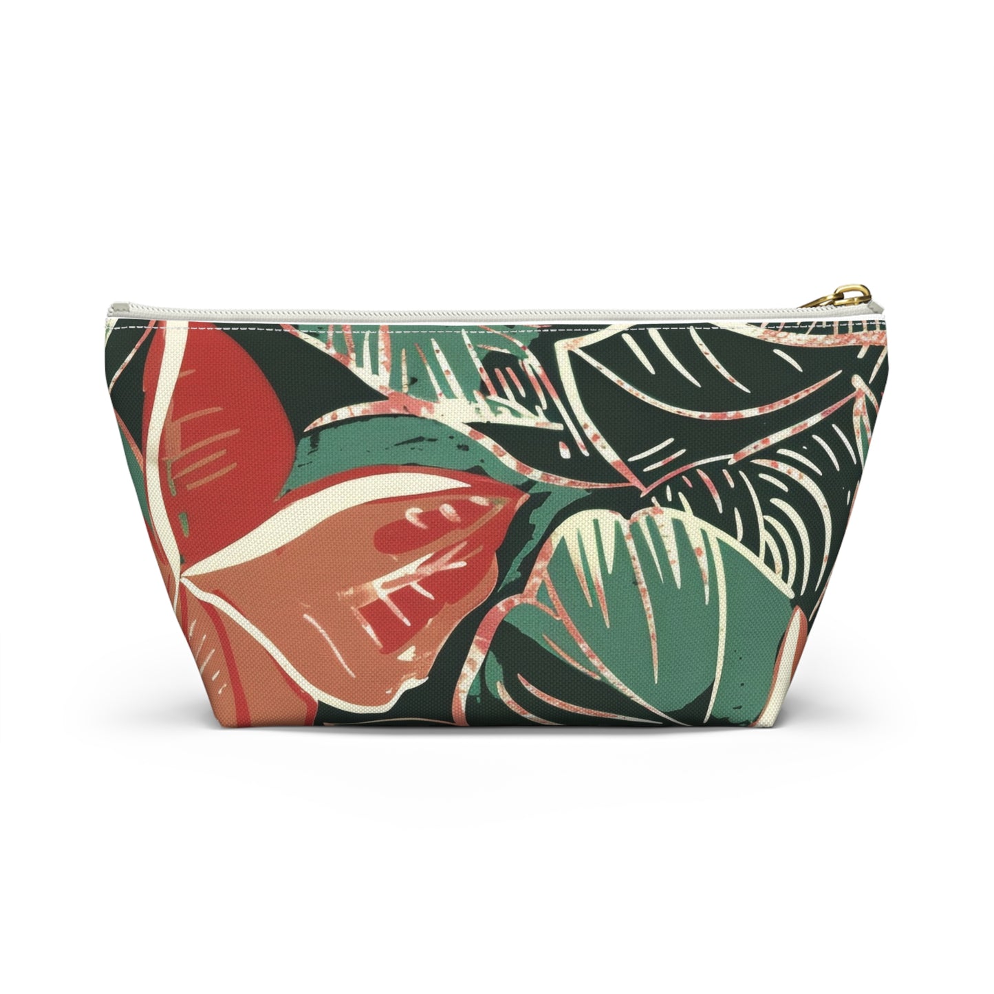 Tropical Print Accessory Pouch, Floral Makeup Bag, Travel Organizer, Gift for Her, Boho Style, Summer Vibe, Toiletry Bag