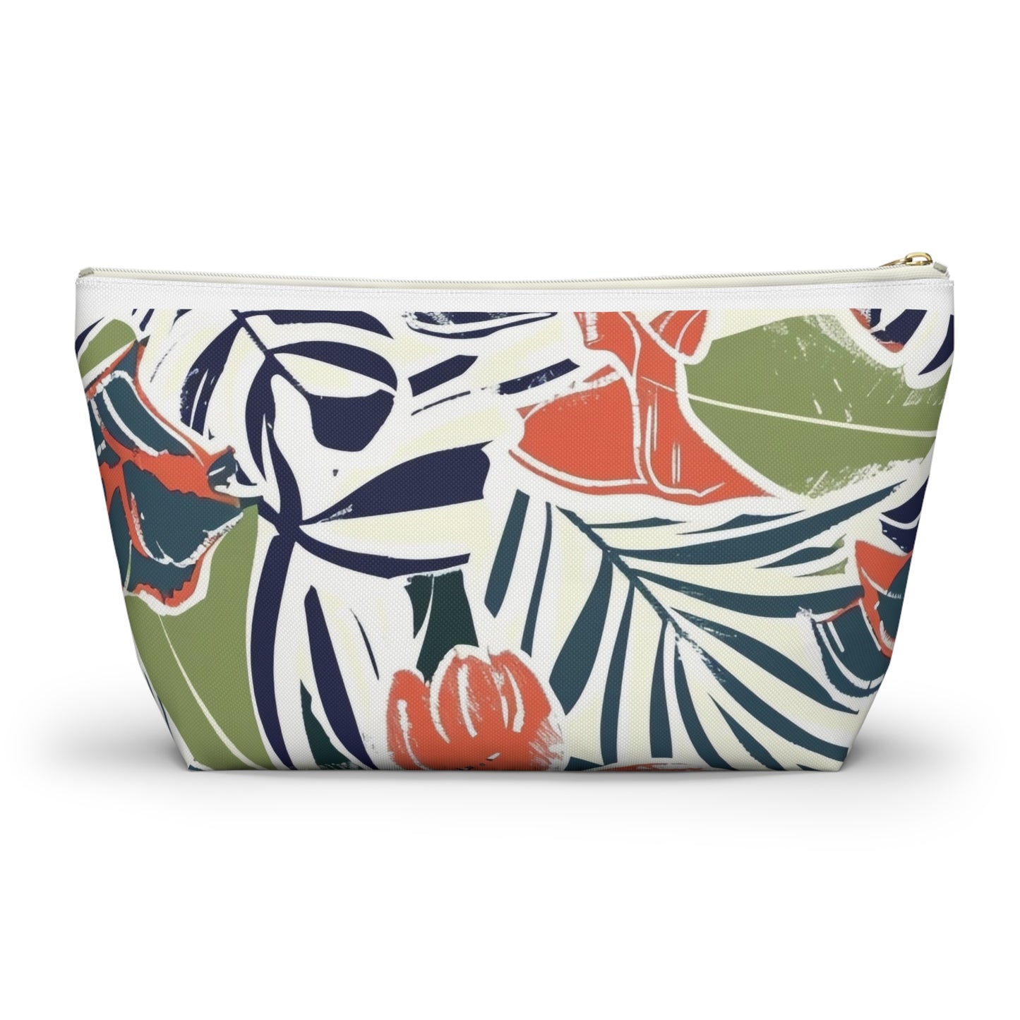 Tropical Floral Accessory Pouch, Makeup Bag, Travel Organizer, Gift for Her, Summer Essentials, Eco-Friendly Fashion