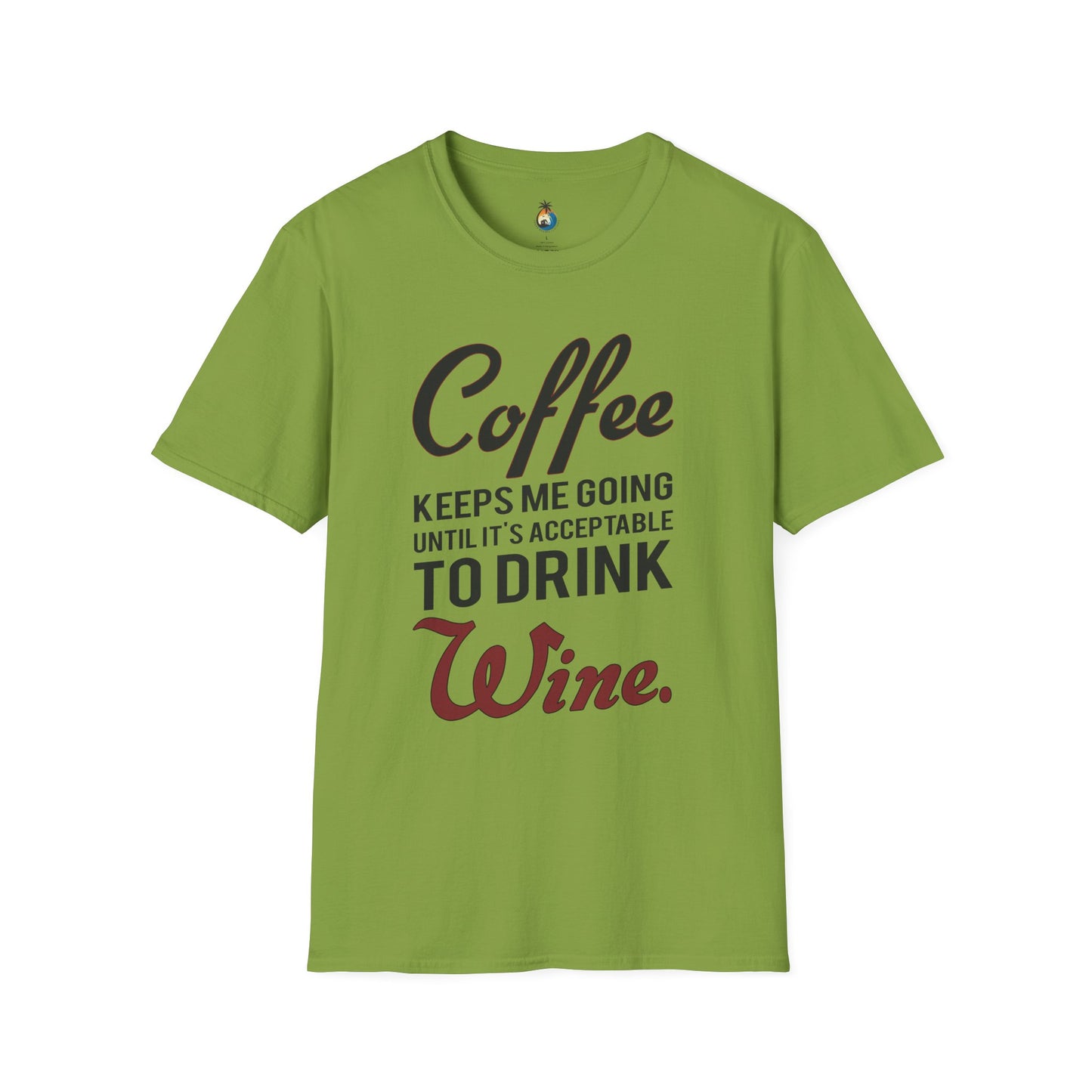 Coffee Wine Humor T-Shirt, Funny Gift, Unisex Casual Tee, Wine Lover Apparel, Coffee Addict Shirt, Birthday Present