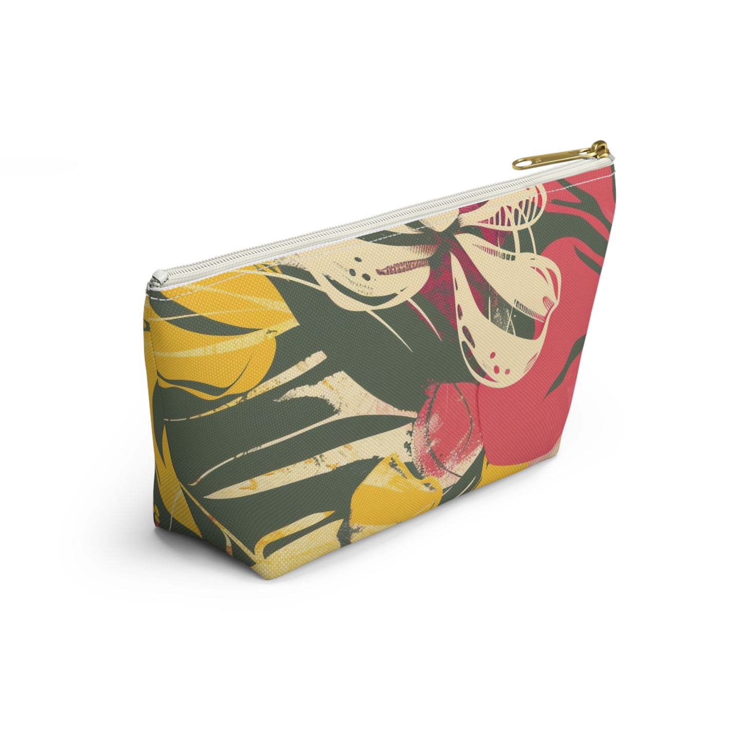 Floral Accessory Pouch, Tropical Makeup Bag, Travel Organizer, Gift for Her, Beach Purse, Cute Cosmetic Case