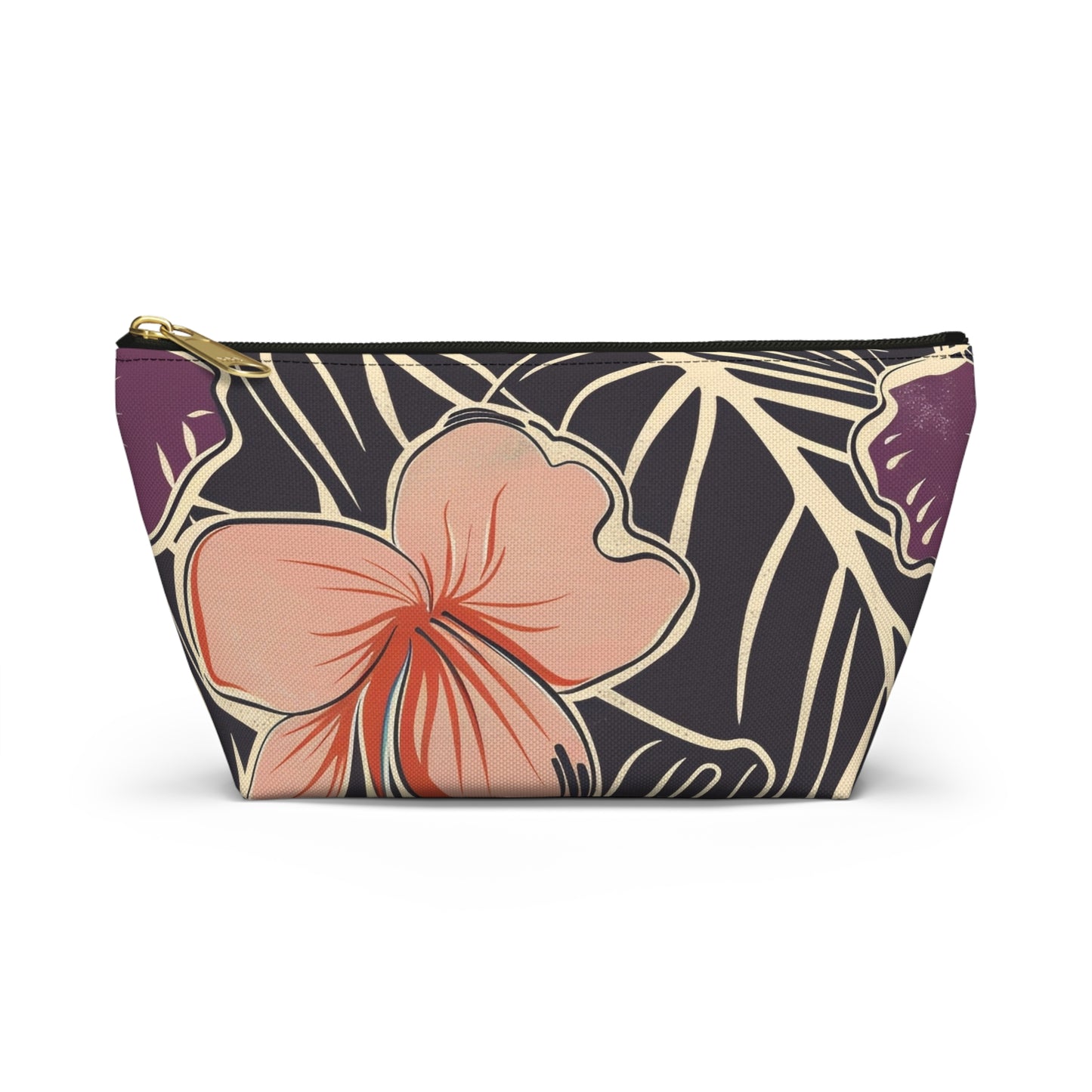 Tropical Floral Accessory Pouch - Makeup Bag, Travel Organizer, Journaling Kit, Gift for Her, Summer Vibes