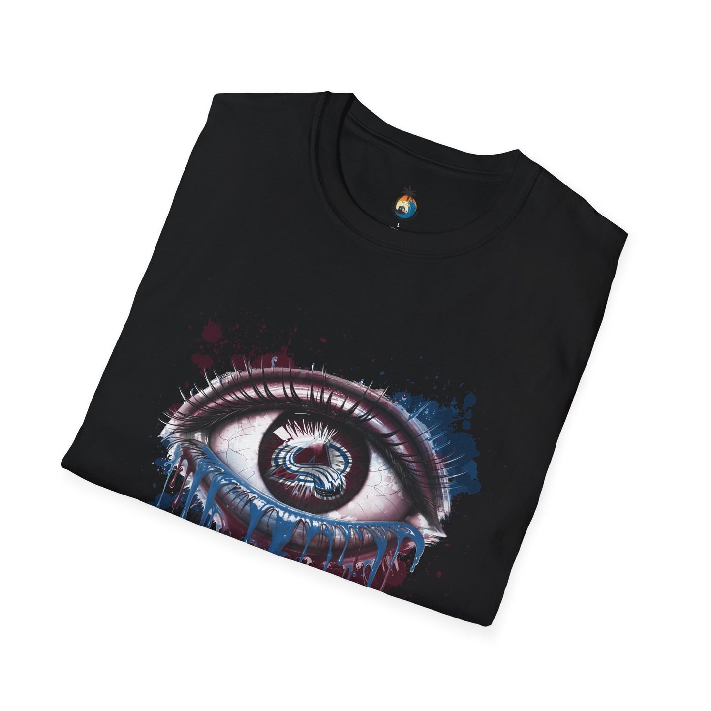 Avalanche Eye T-Shirt, Unisex Softstyle Tee, Unique Gift, Casual Wear, Art Lover Apparel, Creative Style