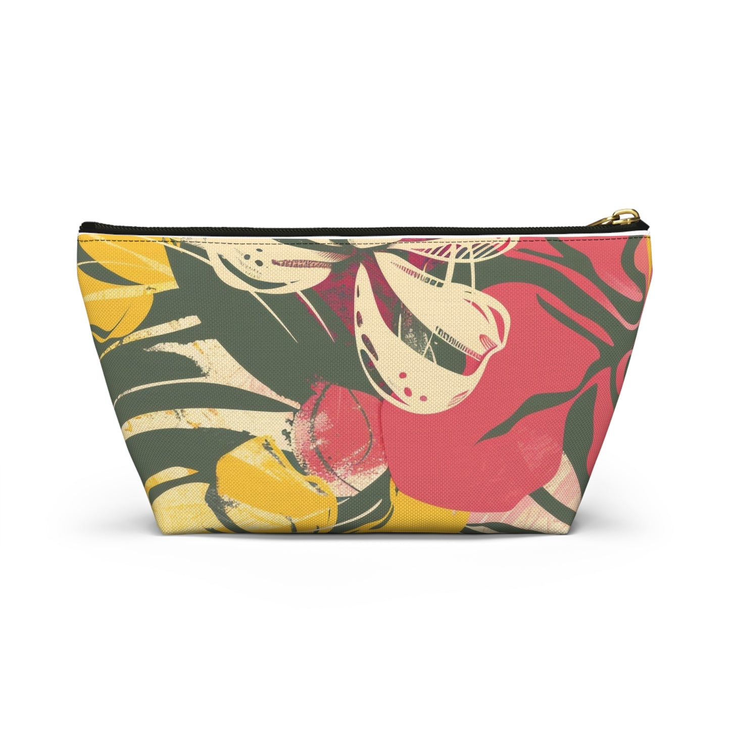 Floral Accessory Pouch, Tropical Makeup Bag, Travel Organizer, Gift for Her, Beach Purse, Cute Cosmetic Case