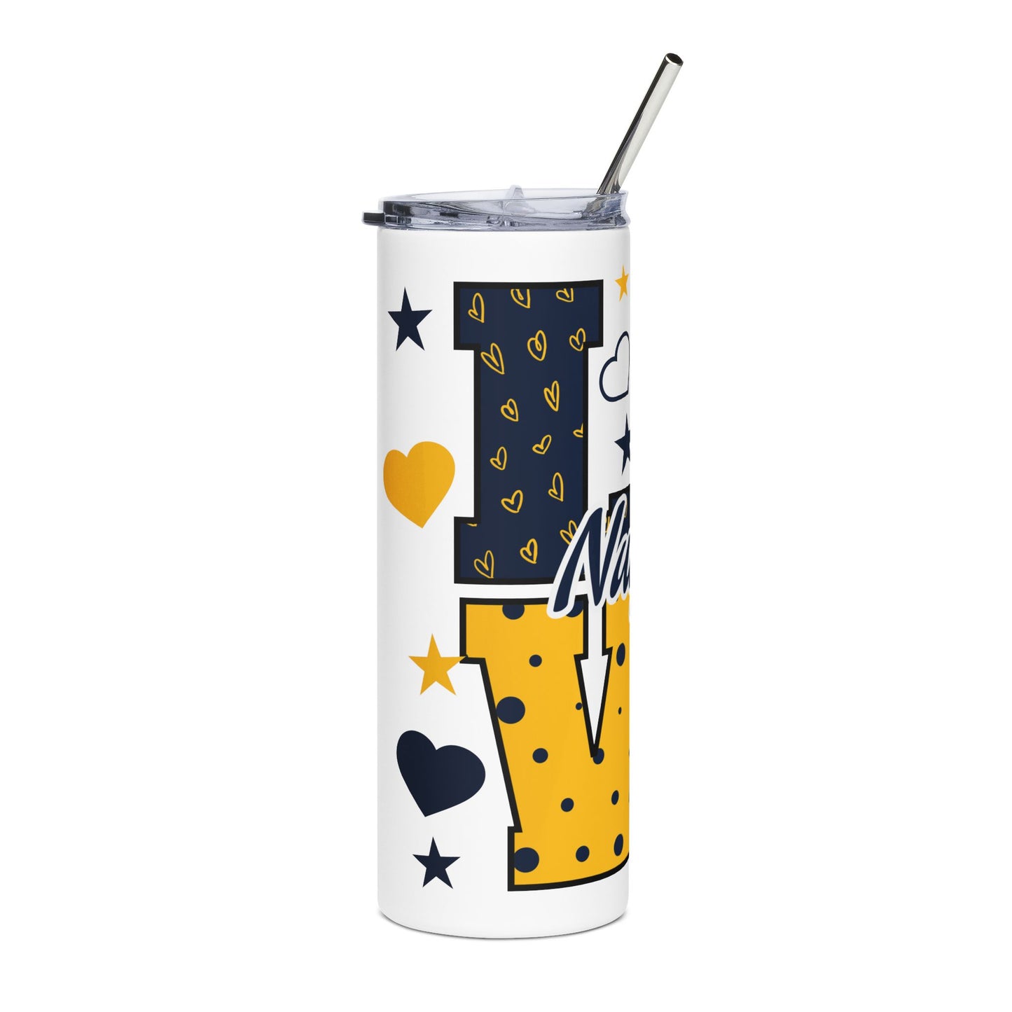 Nuggets Love Tumbler - 20oz Stainless Steel Drinkware for Fans, Sports Events, Gifts, Home, Travel, Cooler Vibes