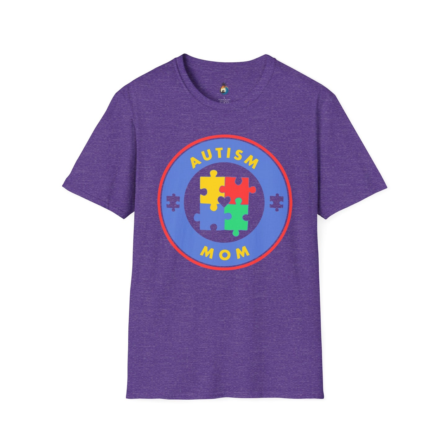 Autism Mom Puzzle T-Shirt, Support Autism Awareness Tee, Gift for Moms, Everyday Casual Wear, Special Occasion Apparel