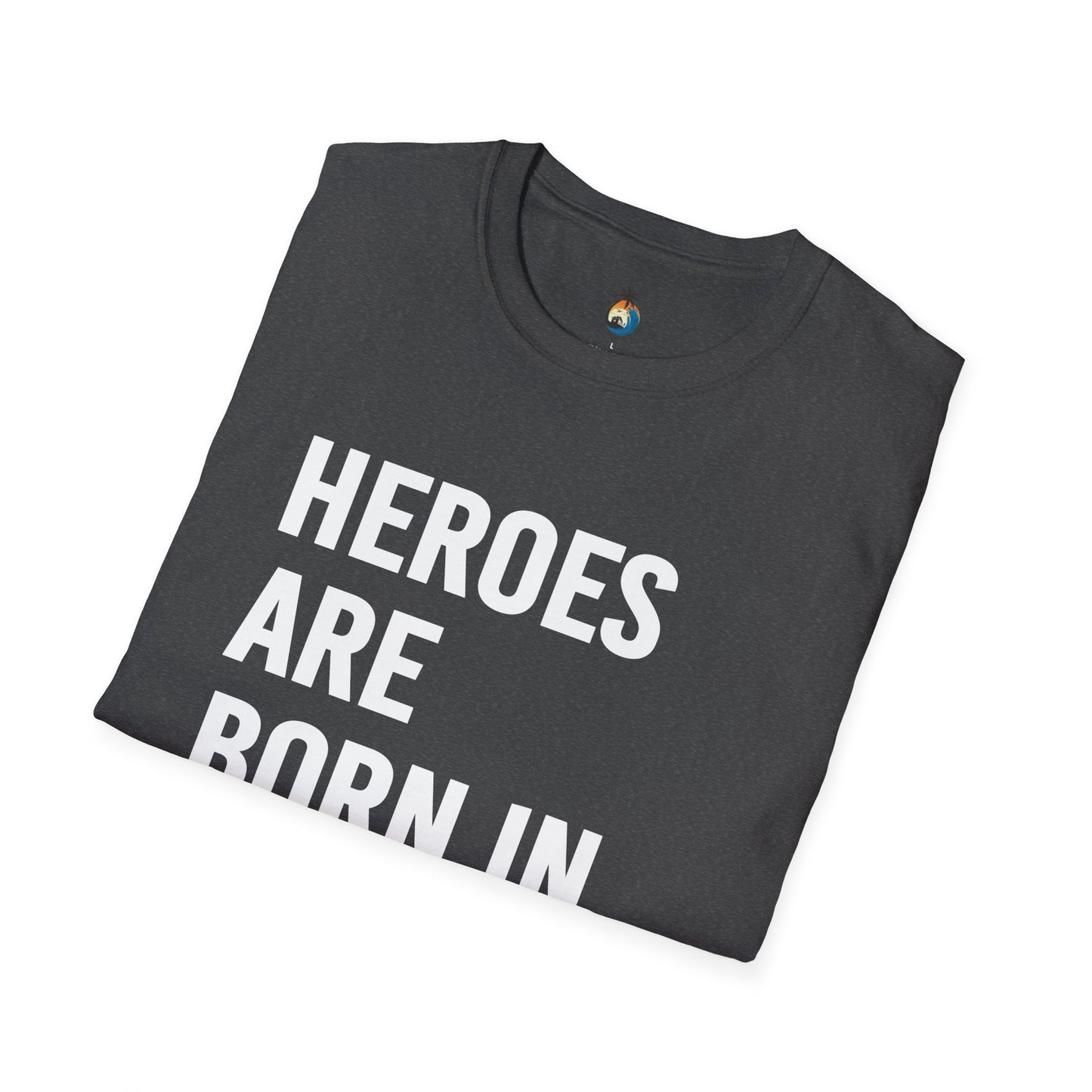 Heroes Are Born in July Unisex Softstyle T-Shirt, Birthday Gift Tee, Casual Wear, Summer Outfit, Party T-Shirt