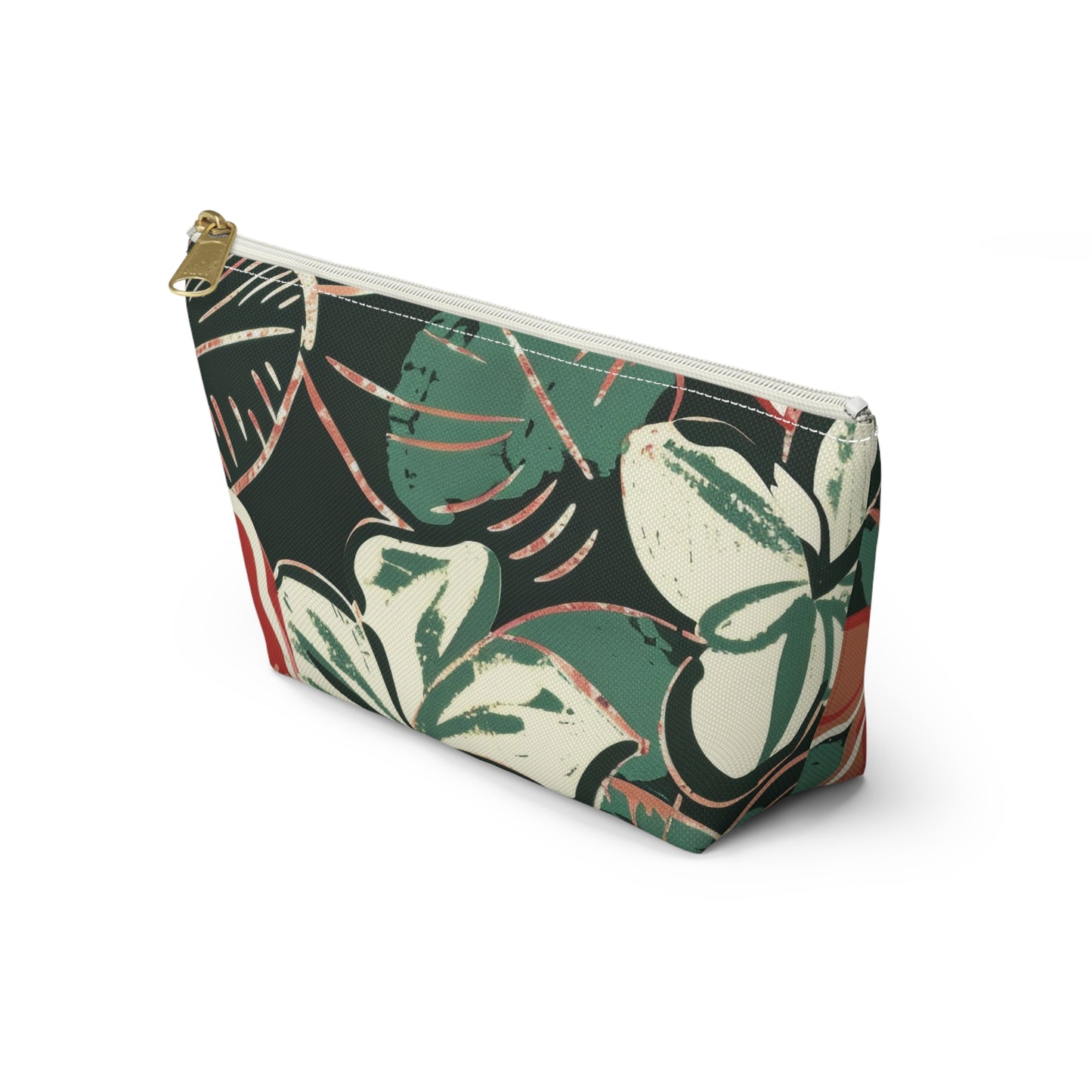Tropical Print Accessory Pouch, Floral Makeup Bag, Travel Organizer, Gift for Her, Boho Style, Summer Vibe, Toiletry Bag