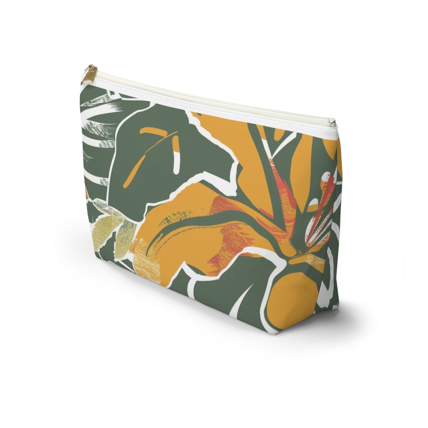 Tropical Accessory Pouch, Eco-Friendly Makeup Bag, Travel Organizer, Floral Storage Case, Gift for Her, Functional Purse