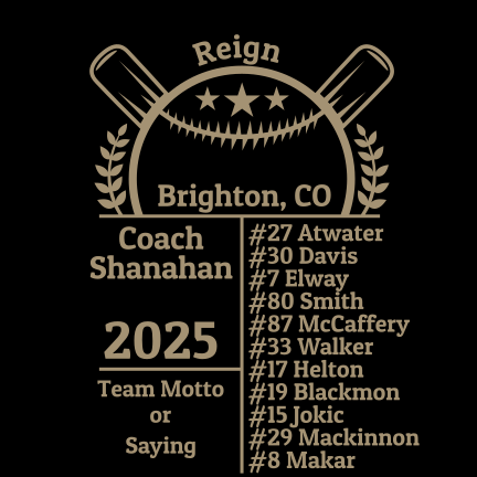 Shaka Brands | Custom Design Apparel | Custom Softball/Baseball Team T-Shirt
