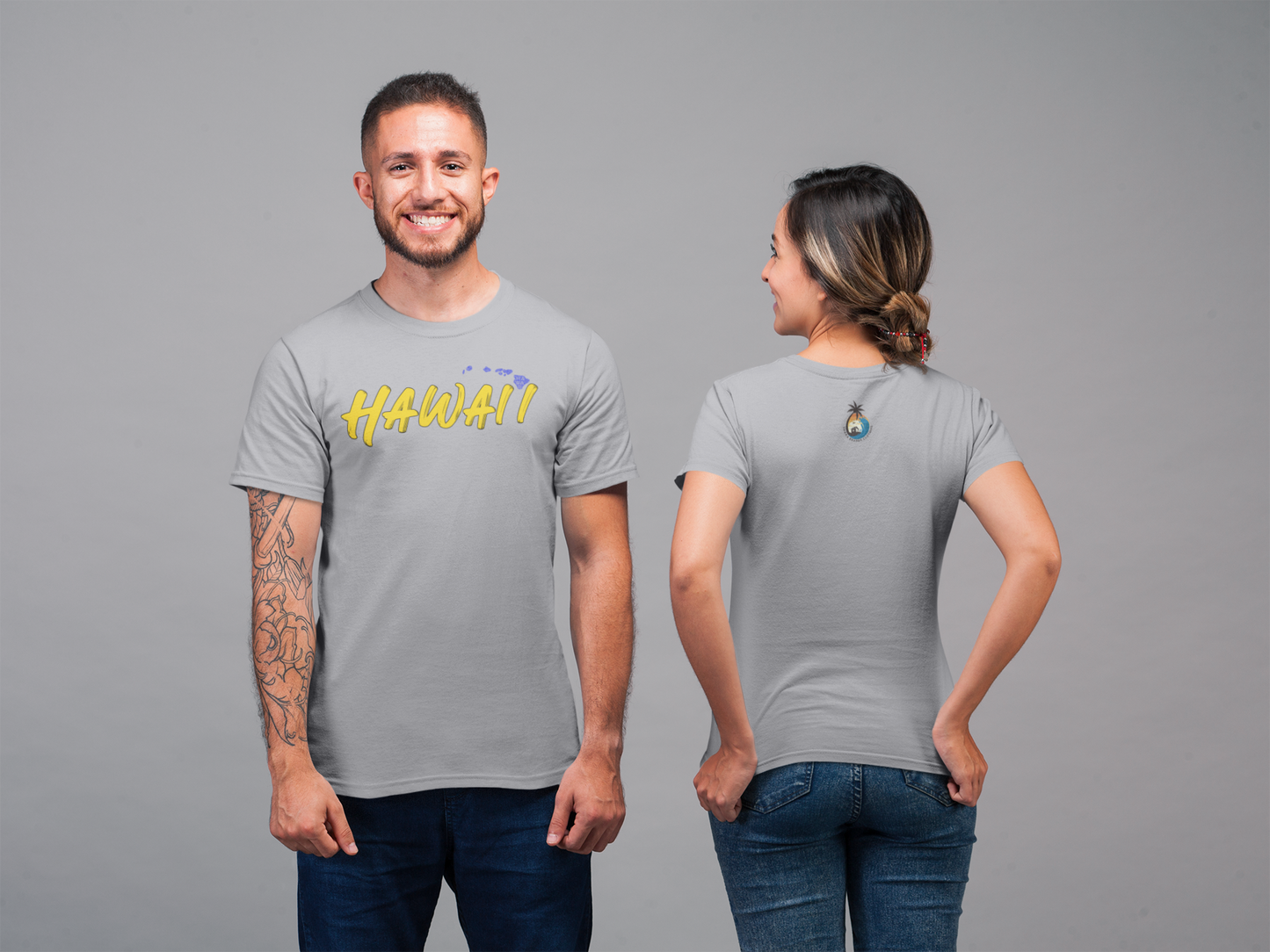 Shaka Brands | Graphic Tee's | Hawai'i Grey Crew Neck Shirt