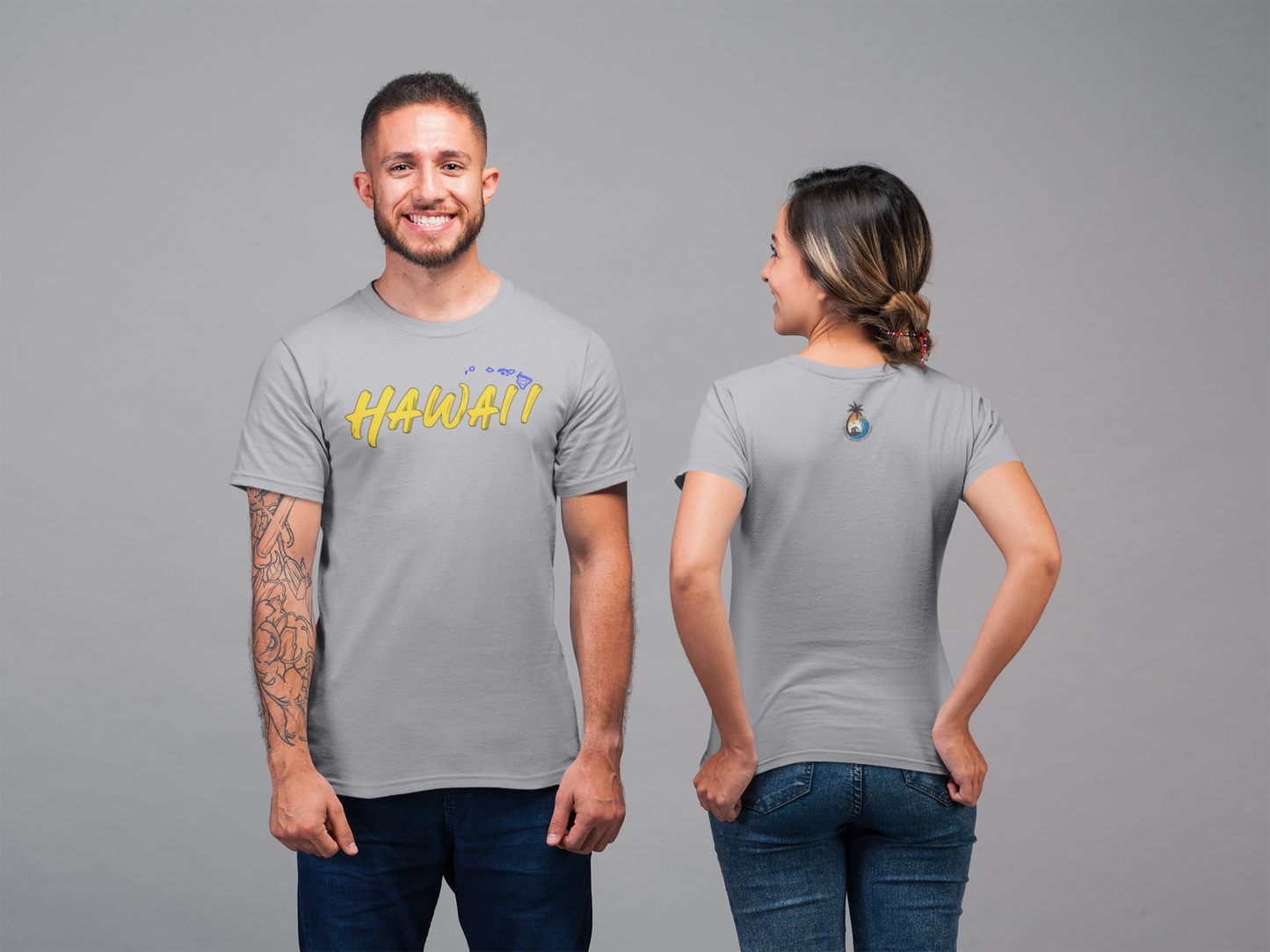 Shaka Brands | Graphic Tee's | Hawai'i Grey Crew Neck Shirt