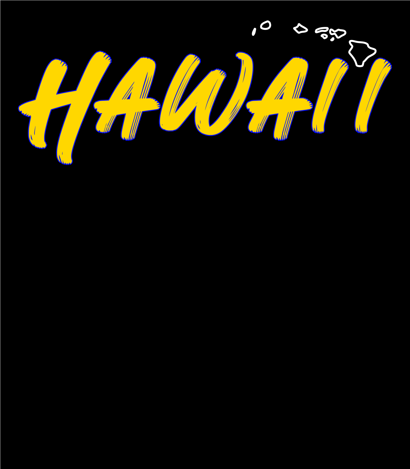 Shaka Brands | Graphic Tee's | Hawai'i Black Crew Neck Shirt
