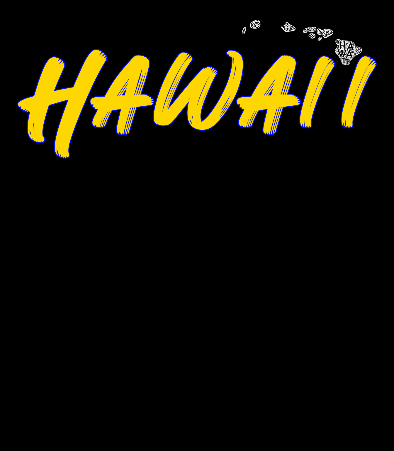 Shaka Brands | Graphic Tee's | Hawai'i Black Crew Neck Shirt