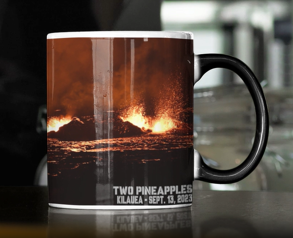 Shaka Brands | Two Pineapples Collection | Heat Sensitive Coffee Mug - Kilauea - September 13, 2023