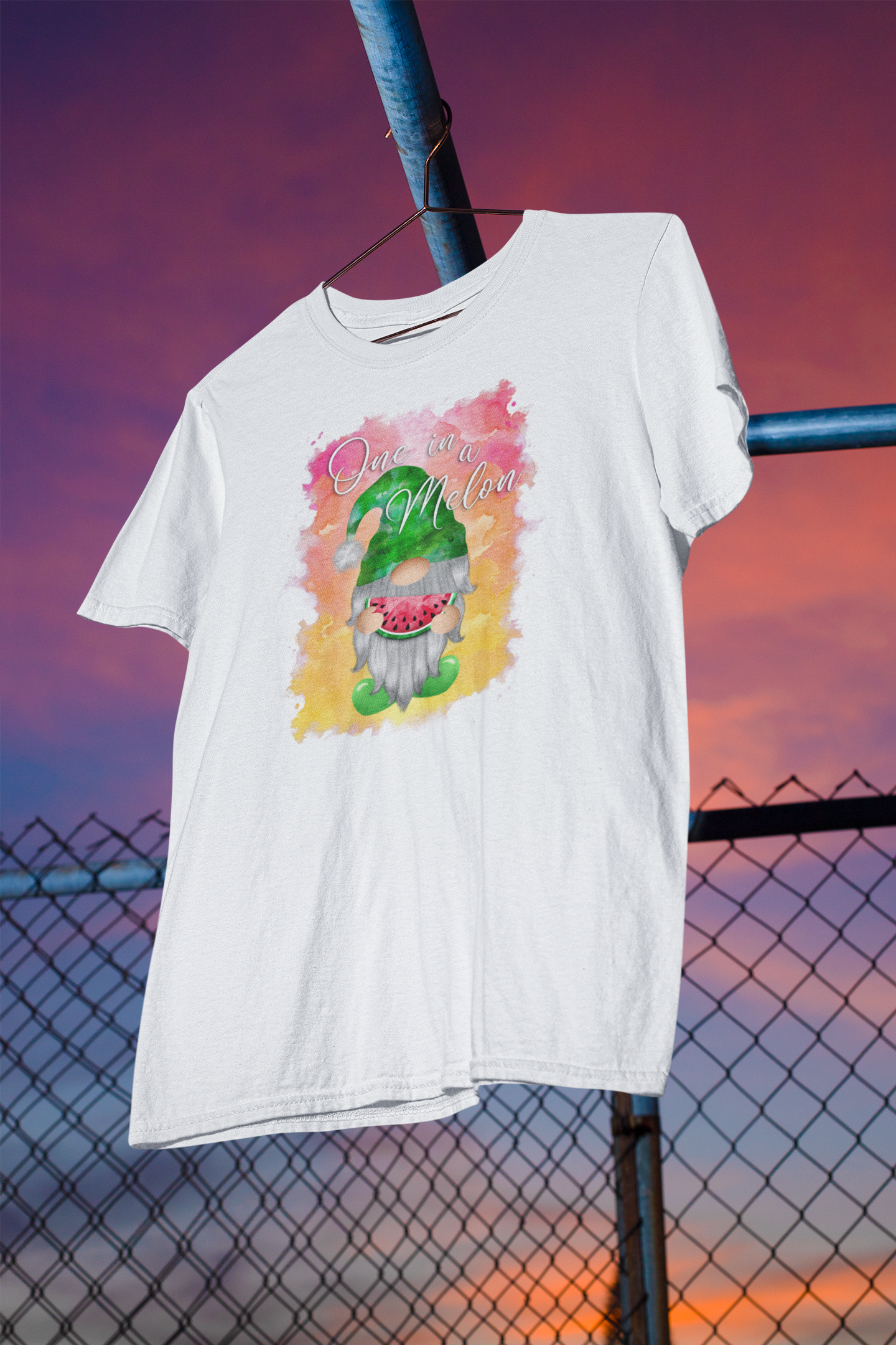 Shaka Brands | Graphic Tees | One in a Melon Gnome Watercolor Design T-shirt