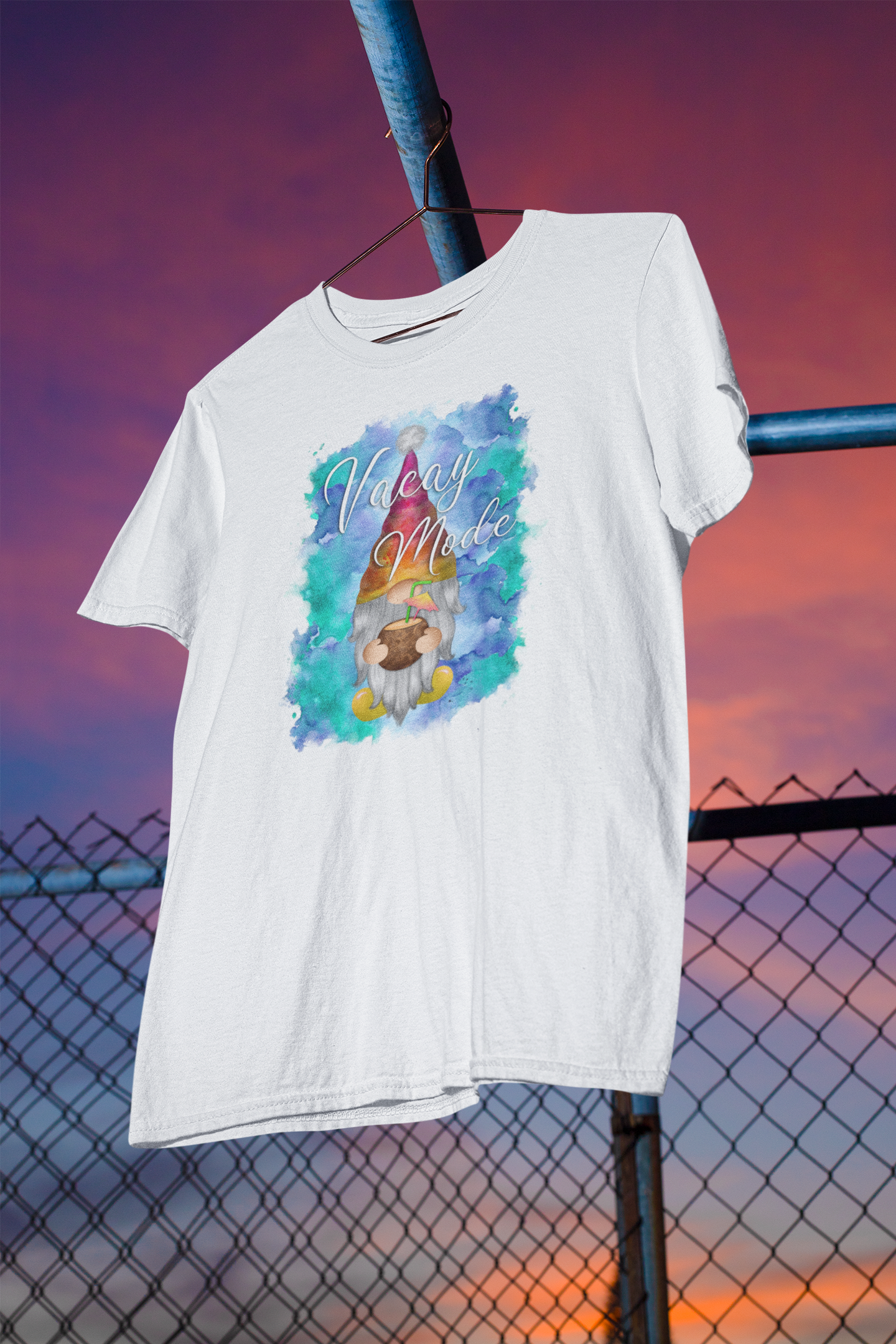 Shaka Brands | Aloha Collection | Vacay Mode Watercolor Design T-shirt