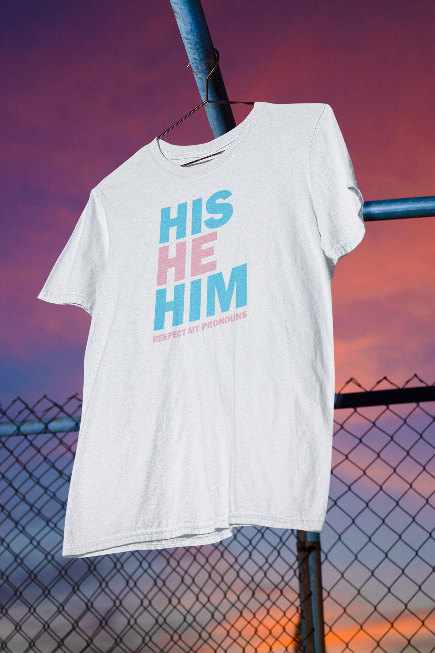 Shaka Brands | LGBTQ Pride Collection | His, He, Him Pronouns T-shirt