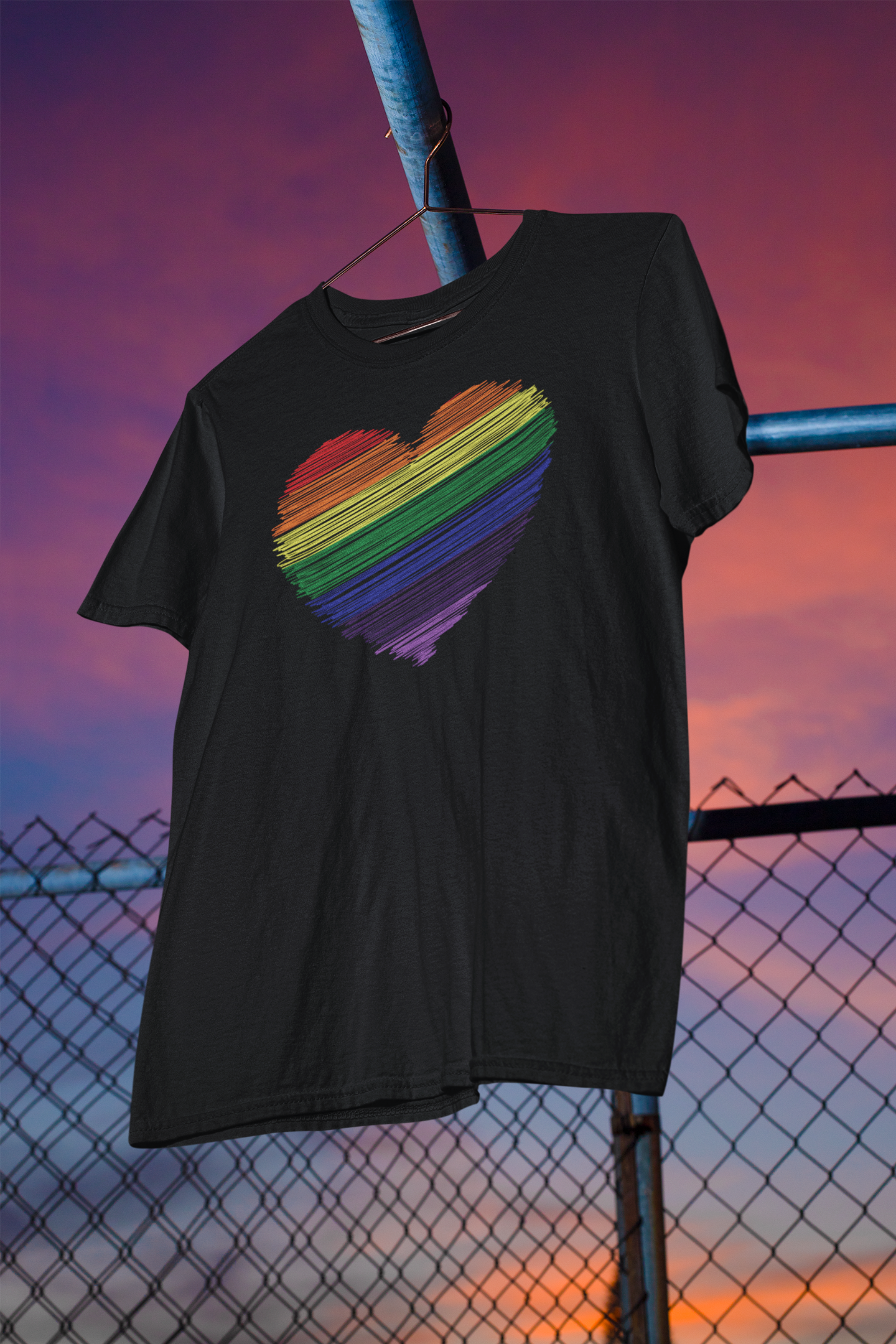 Shaka Brands | LGBTQ Pride Collection | Rainbow Heart T-Shirt