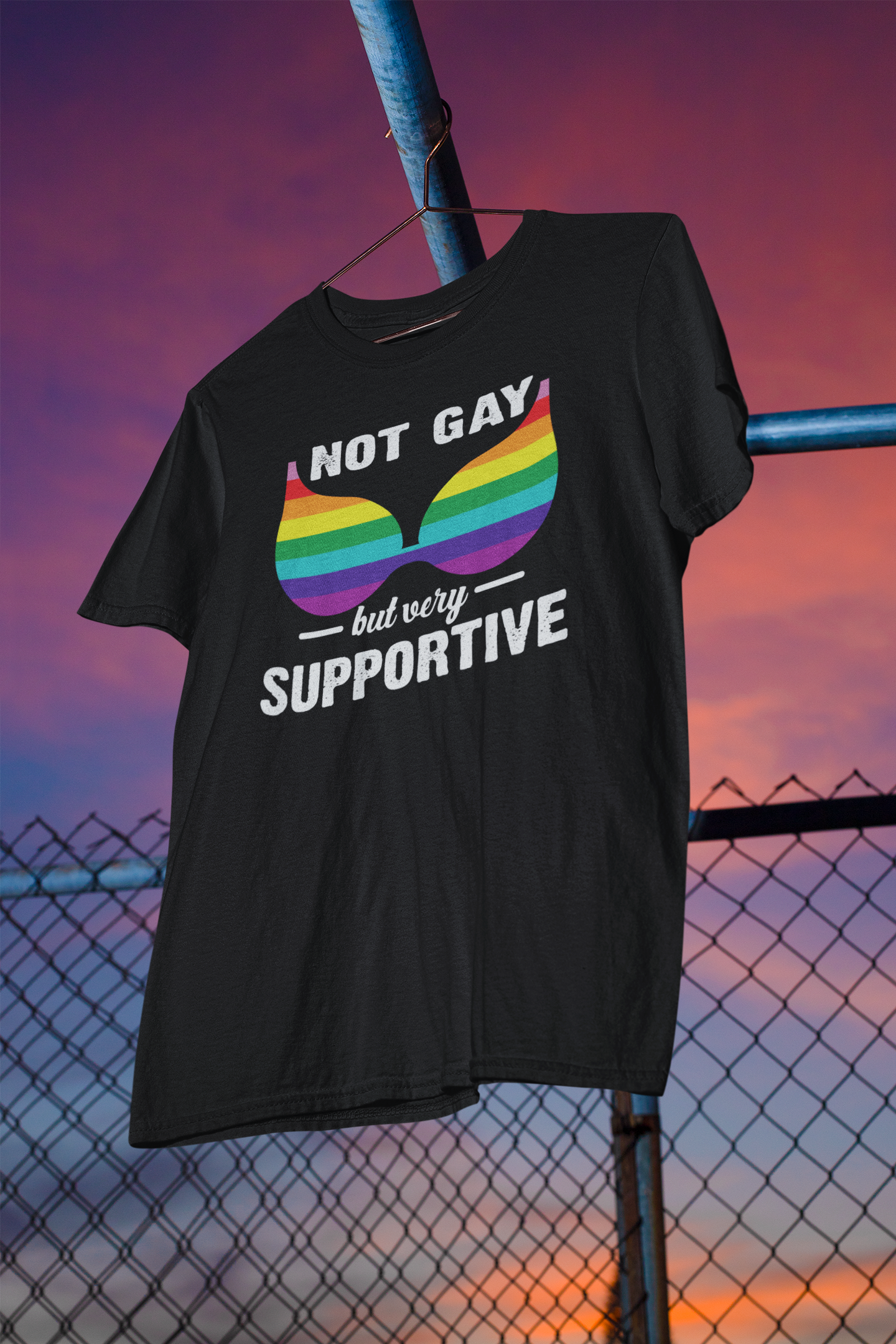 Shaka Brands | LGBTQ Pride Collection | Not Gay, But Very Supportive T-Shirt