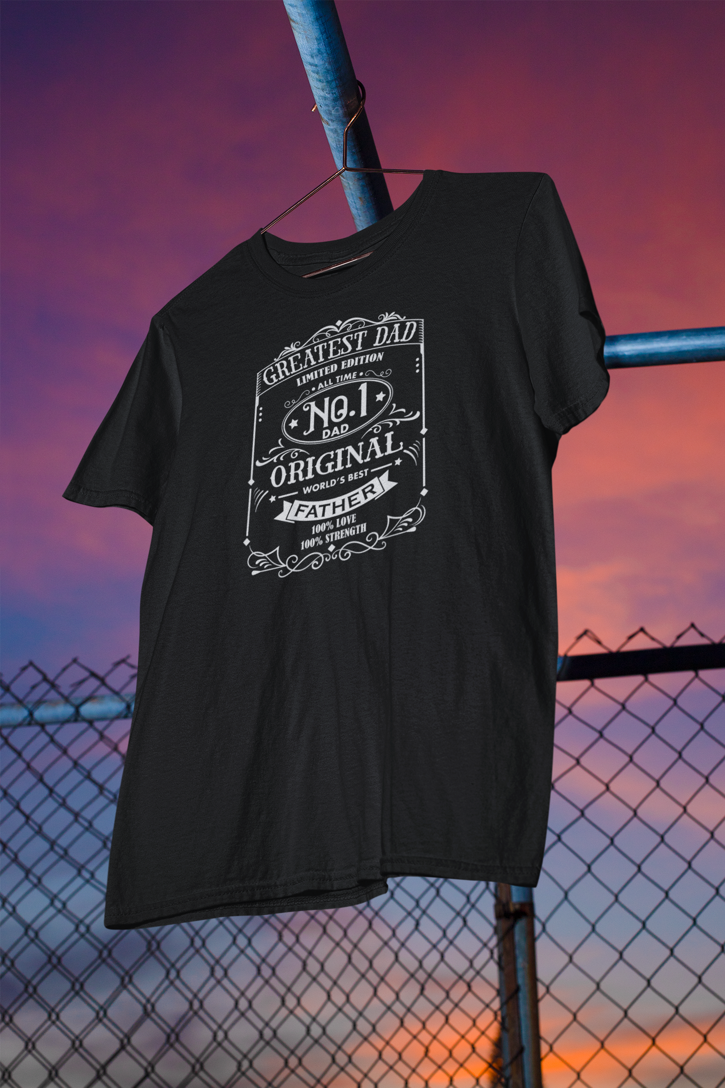 Shaka Brands | Graphic Tees | Greatest Dad Whiskey Label T-Shirt