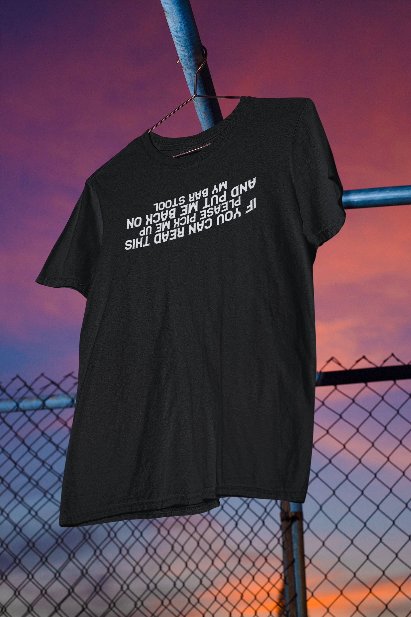 Shaka Brands | Graphic Tees | If You can Read This Please Pick Me Up And Put Me Back On My Bar Stool T-Shirt