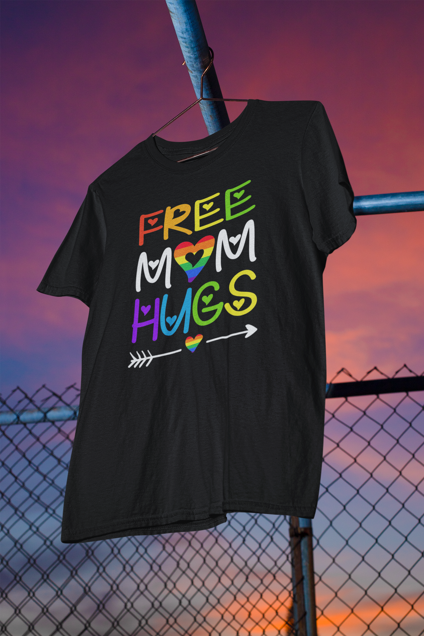 Shaka Brands | Graphic Tees | Free Mom Hugs PRIDE T-Shirt