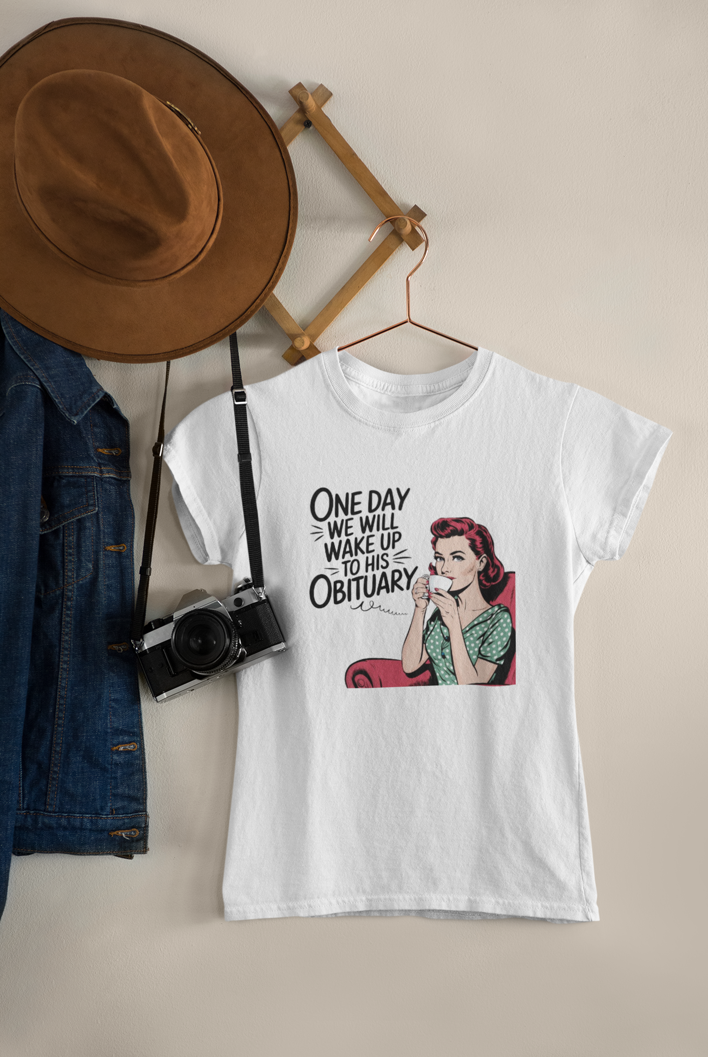 Shaka Brands | Political Tee Collection | One Day We Will Wake Up To His Obituary Women's T-shirt