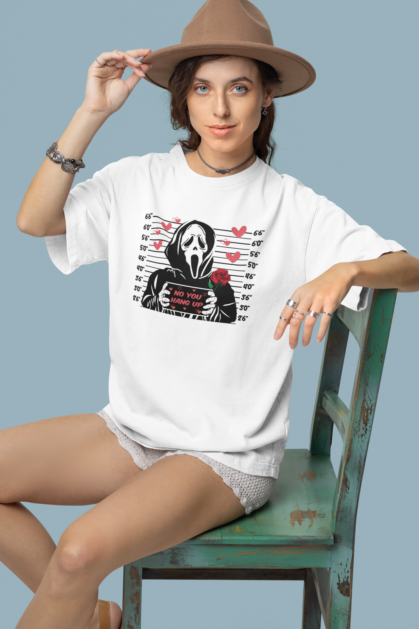 Shaka Brands | Graphic Tee's | Michael Myers Valentine's Mugshot Crew neck T-Shirt