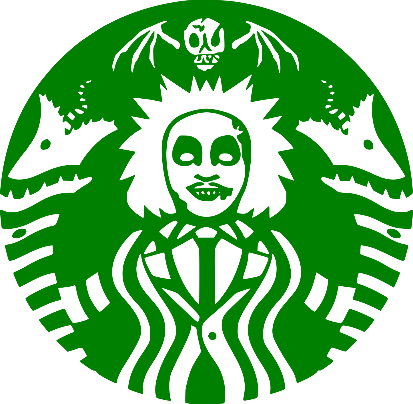 Shaka Brands | Graphic Tee's | Beetlejuice Starbucks Crew neck T-Shirt
