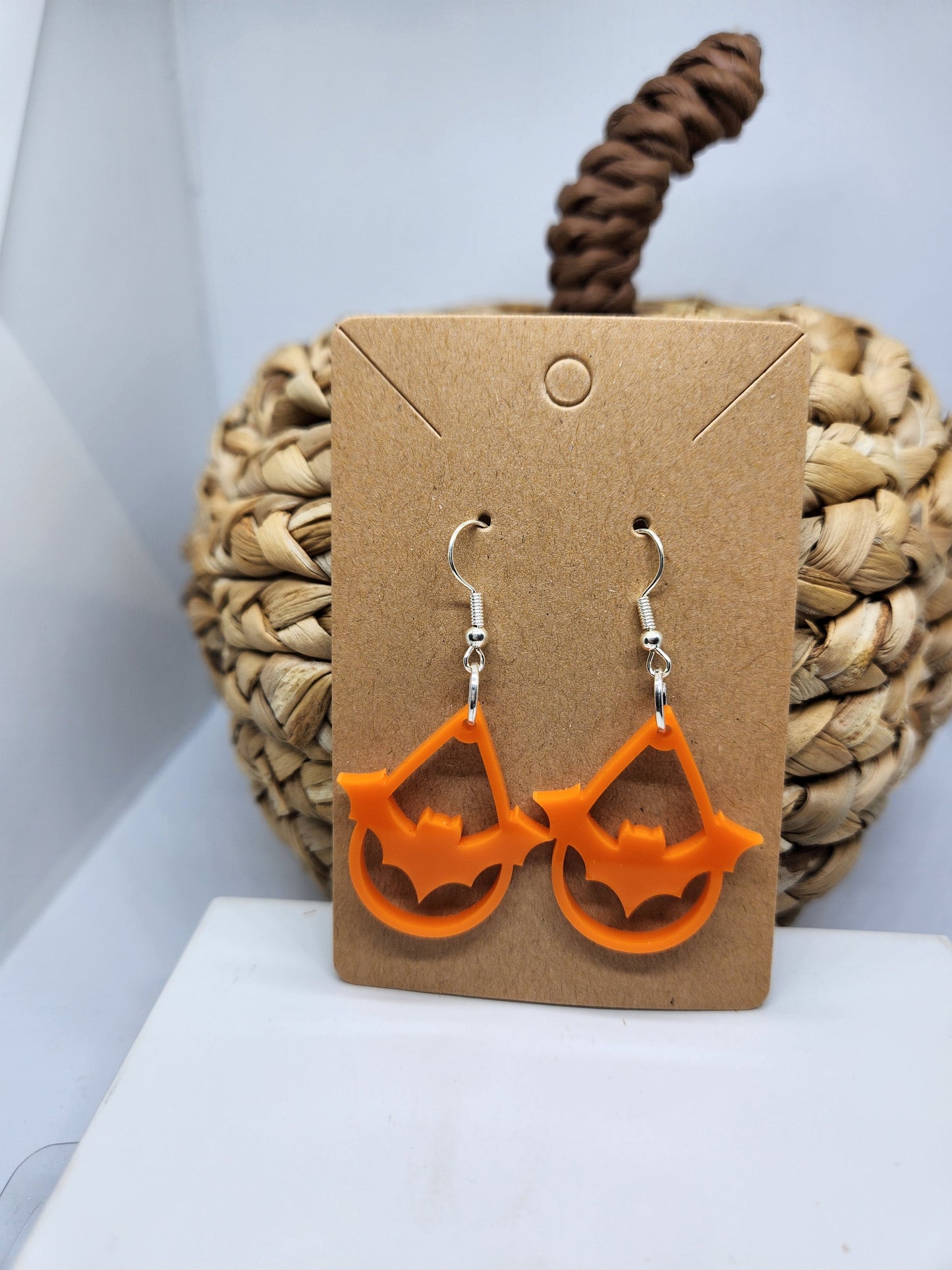 Shaka Brands | Laser Cut | Halloween Earrings *Bats* Teardrop Design