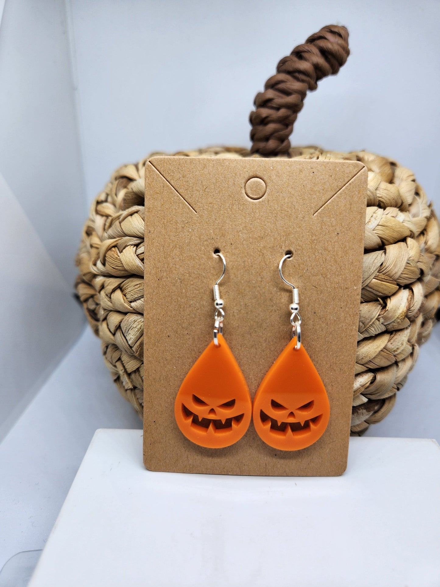 Shaka Brands | Laser Cut | Halloween Earrings *Jack-o Lantern*