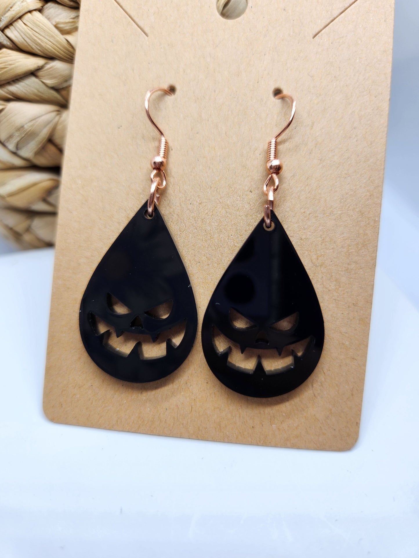 Shaka Brands | Laser Cut | Halloween Earrings *Jack-o Lantern*