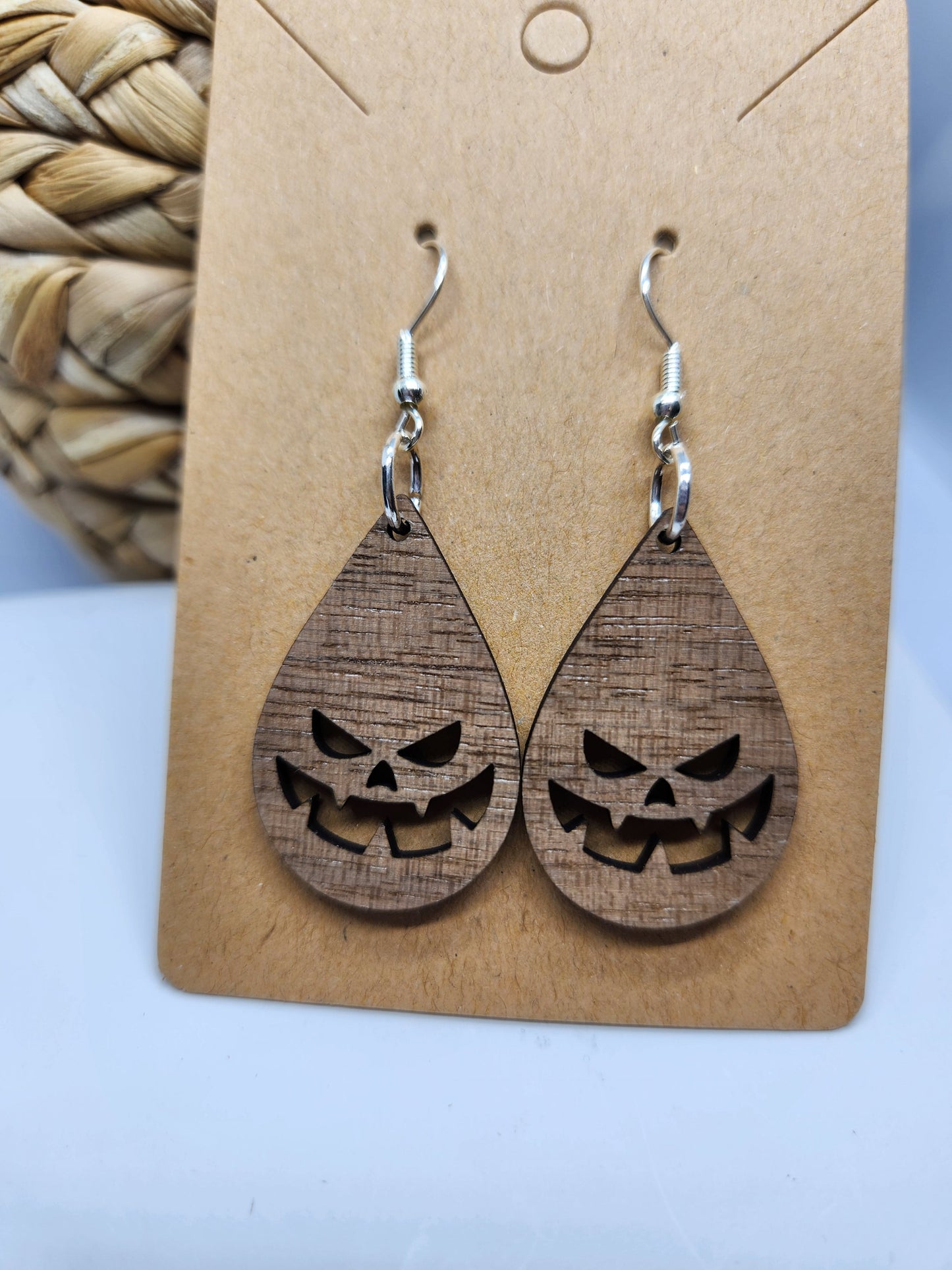 Shaka Brands | Laser Cut | Halloween Earrings *Jack-o Lantern*
