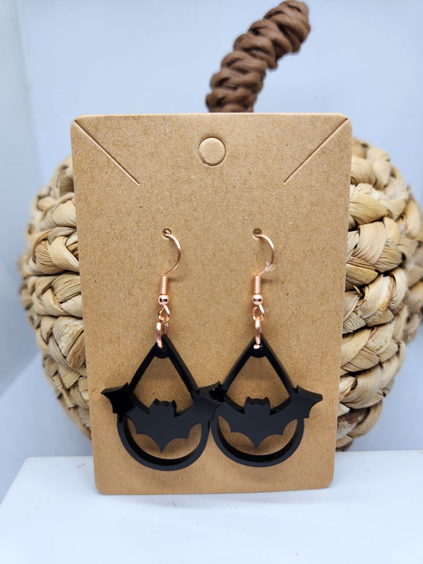 Shaka Brands | Laser Cut | Halloween Earrings *Bats* Teardrop Design