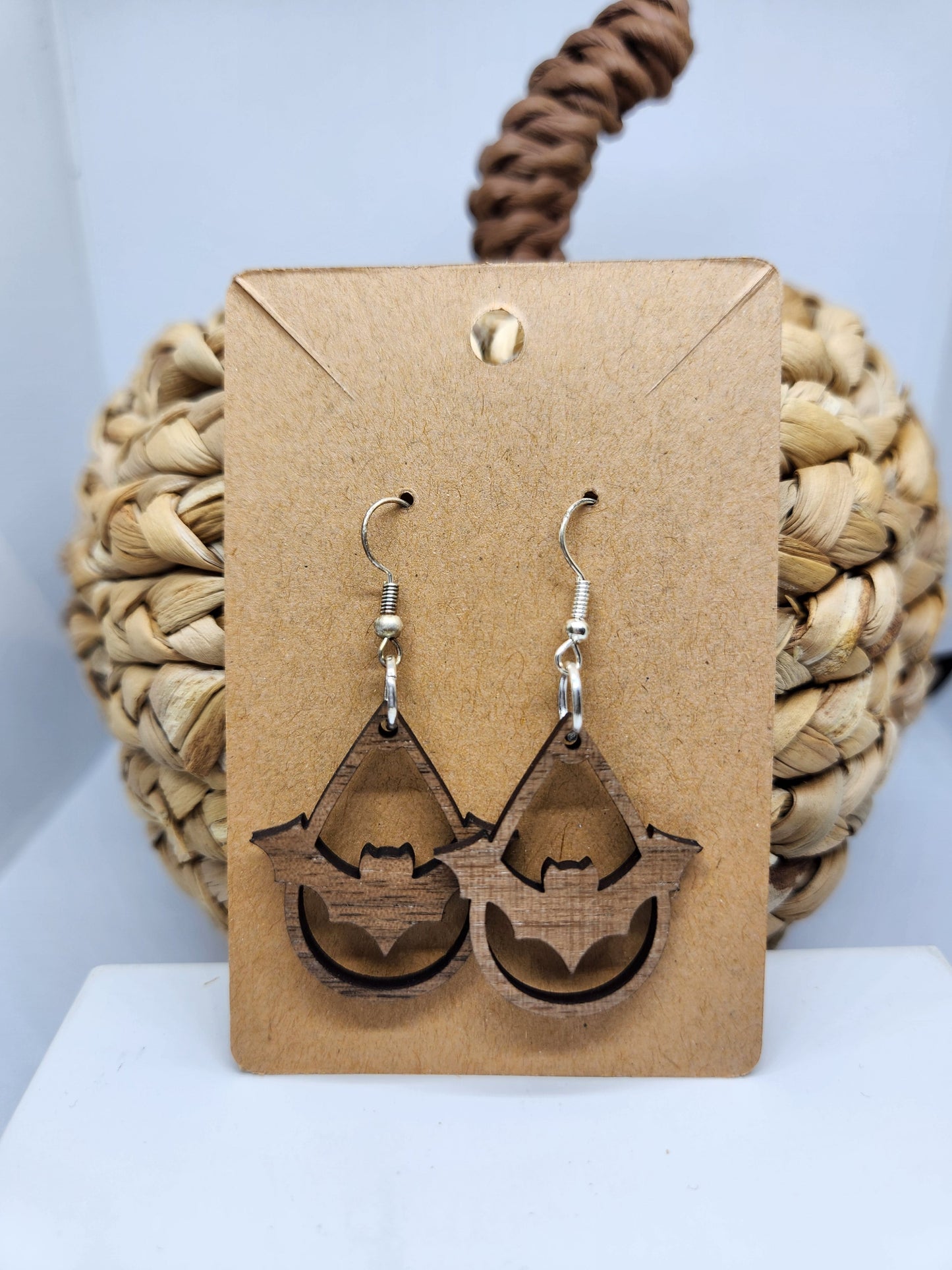 Shaka Brands | Laser Cut | Halloween Earrings *Bats* Teardrop Design