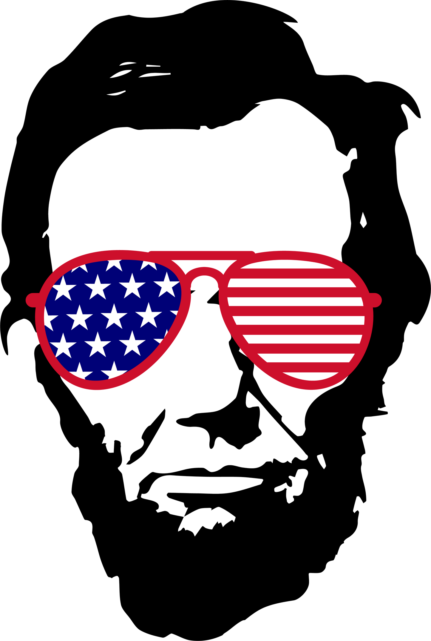 Shaka Brands | Graphic Tee's | Cool Abraham Lincoln 4th of July Crew neck T-Shirt
