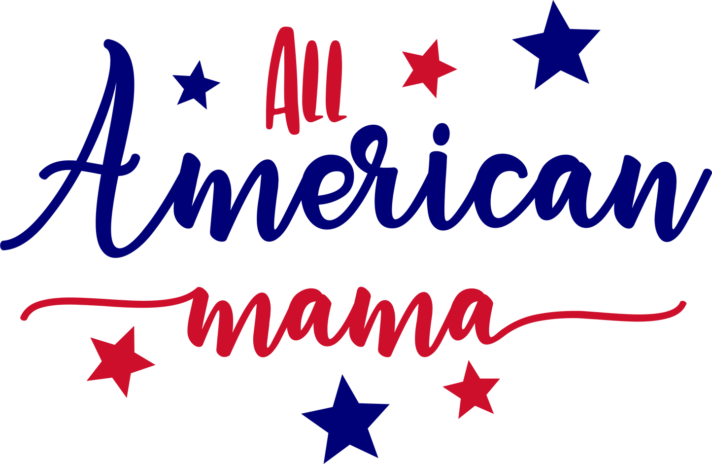 Shaka Brands | Graphic Tee's | All American Mama 4th of July Crew neck T-Shirt