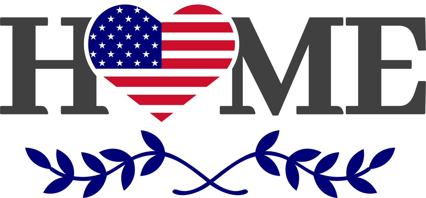 Shaka Brands | USA Pride | USA Flag Heart HOME T-Shirt - 100% Cotton Gildan G5000 Crew Neck