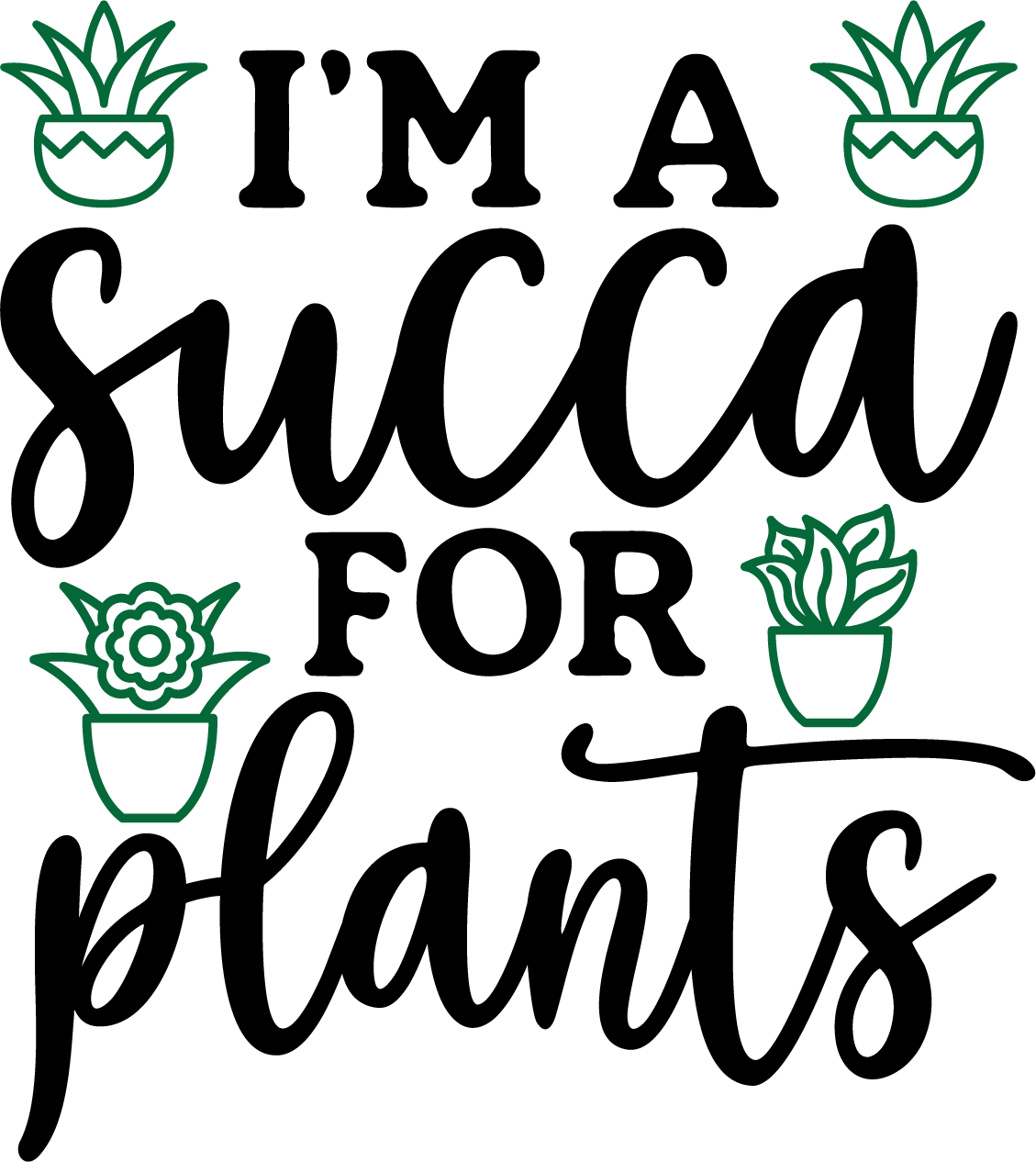 Shaka Brands | Graphic Tee's | I'm a Succa For Plants Crew neck T-Shirt