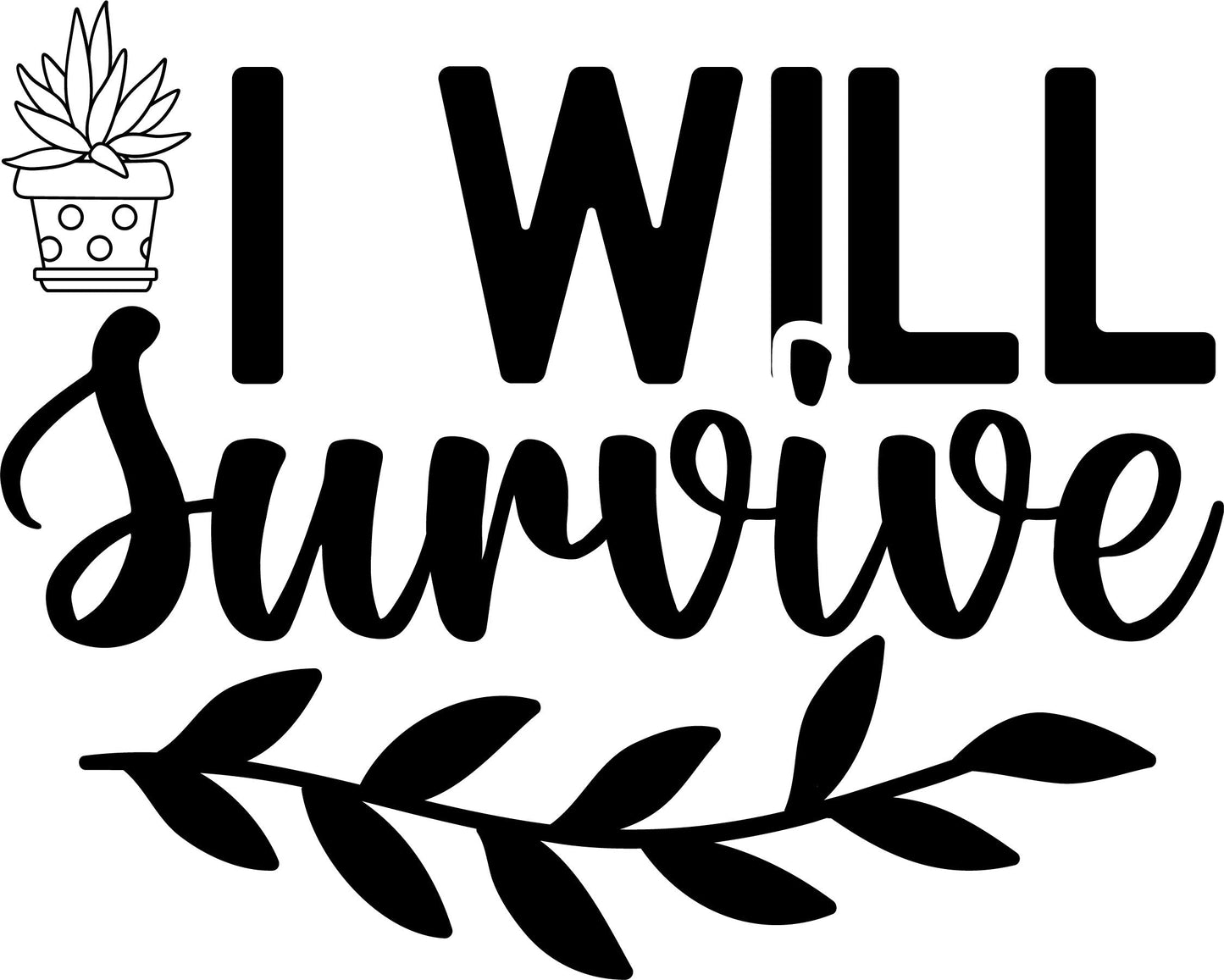 Shaka Brands | Graphic Tee's | I Will Survive Crew neck T-Shirt