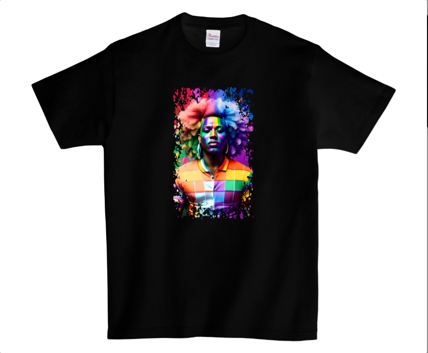 Shaka Brands | Graphic Tee's | Pride Color Splash Crew Neck T-Shirt, Black #2