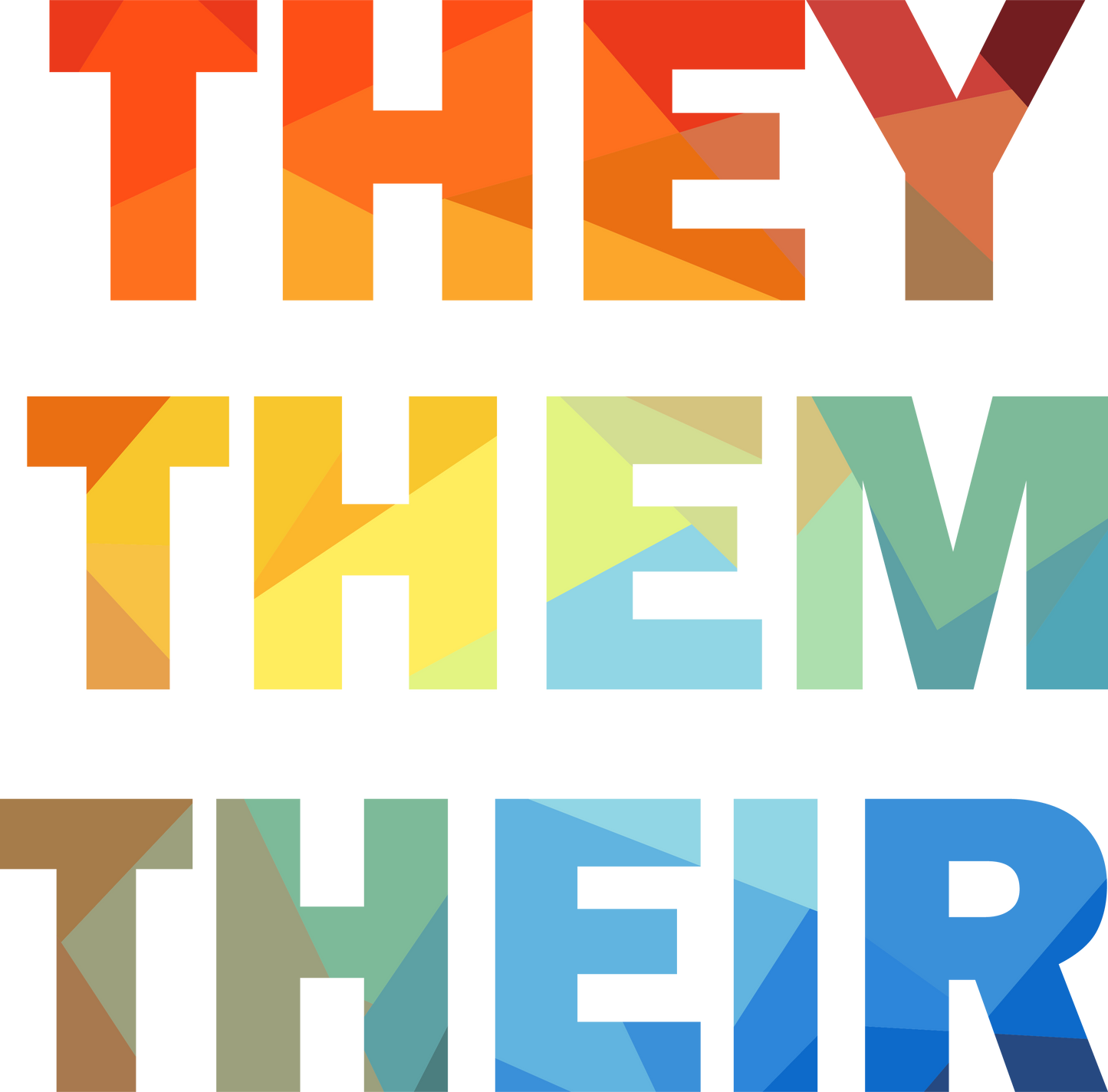 Shaka Brands | LGBTQ Pride Collection | White They, Them, Their Pronouns Pride Hoodie