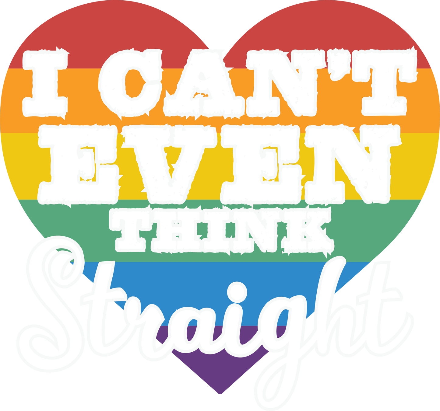 Shaka Brands | LGBTQ Pride Collection | I Can't Even Think Straight Pride Hoodie
