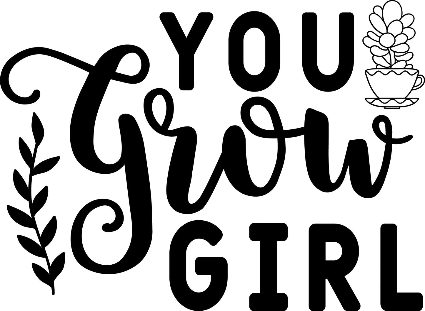 Shaka Brands | Graphic Tee's | You Grow Girl Crew neck T-Shirt
