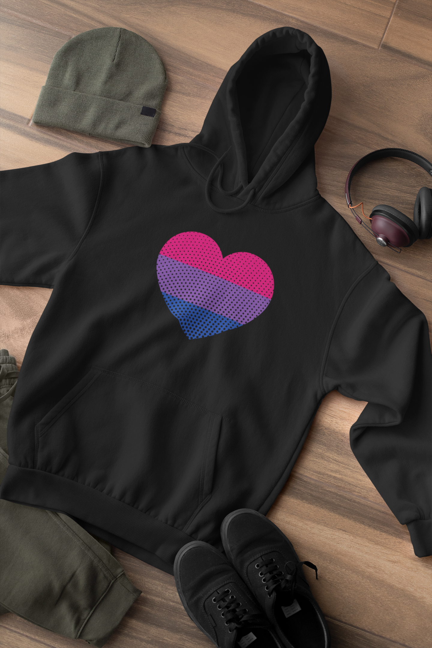 Shaka Brands | LGBTQ Pride Collection | Black LGBTQ Heart hoodie